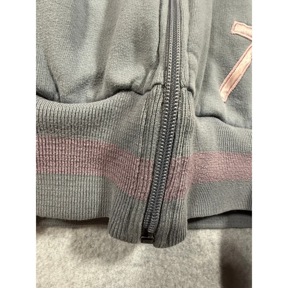 VTG‎ Y2K Emporio Armani Satin Bomber Jacket Pink Grey Reversible EA7 Logo XS